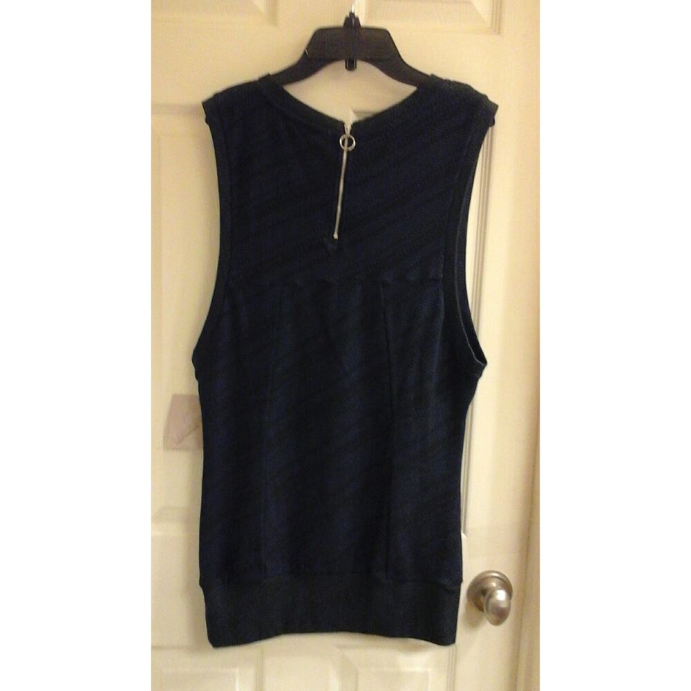 Luscious by Rebecca Ford Blouse, Women's sz small petite, blk, sleeveless, NWT - Picture 2 of 5